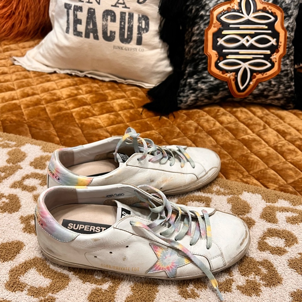 Golden Goose White and Multicolor Sneakers - Picture 2 of 3